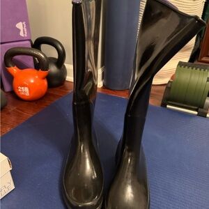 Sperry Pelican Too Black Top Sider Size 8 Women’s Rain Boots
